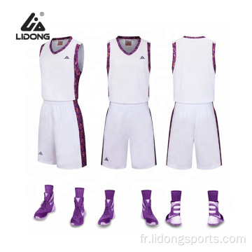 Ensemble uniforme de maillots de basket-ball en design personnalisé